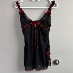 💥3/$33💥 Coquette Elegant Black Sheer Women's Nightgown